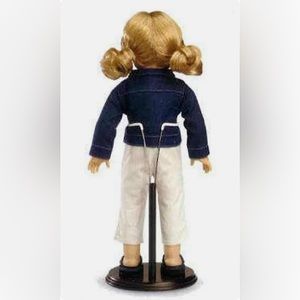 American Girl Brown Clamp Waist Wood Doll Stand 18"